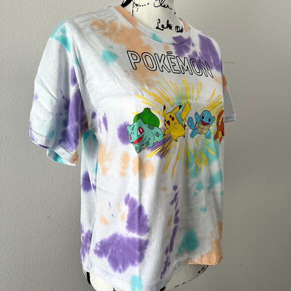 Pokemon Pikachu Tie Dye T-Shirt (Medium) Bulbasaur Squirtle Charmander NWT - Picture 3 of 4